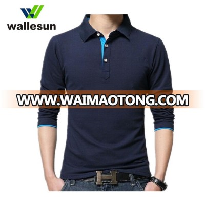 custom logo screen printing embroidery man new design polo long sleeve t shirt